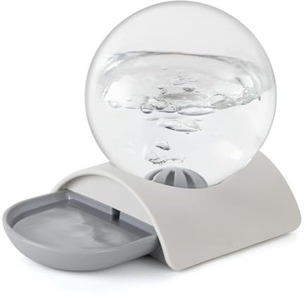 Vayugo Distributeur d'eau pour Animaux de Compagnie, Distributeur d'eau Automatique à gravité de 2,8 L pour Chats, Chiens et Lapins, mangeoire Amovible pour Chat et Chien avec Bulle d'eau sphérique
