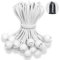 LOOGI Bungee Cord with Balls, 25Pcs 6 Inch White Bungee Ball Cords, Heavy Duty Tarp Bungees Ties Elastic Tie Down Straps for Tarpaulin Tent Camping Pavilions Flag Marquee