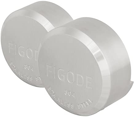 FIGODE® Puckschloss aus Edelstahl, robustes und hochsicheres Vorhängeschloss, Militärqualität, verstecktes Bügelschloss, 6,4 cm breit, Anhängertürschloss, wetterfest, 2 Vorhängeschlösser