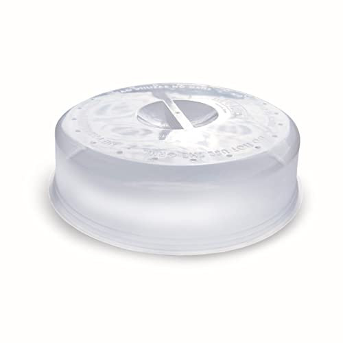 Tapa para microondas y horno con salida vapor libre de BPA, tapa microondas dos medidas a elegir 24 o 27cm de diámetro, tapa microondas libre BPA, utensilio cocina tapar comida muy resistente (27cm)