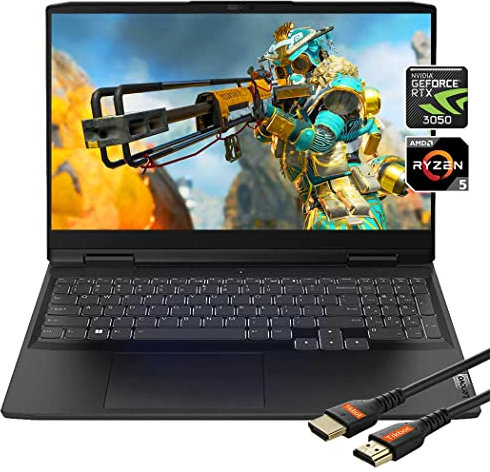 Lenovo IdeaPad Gaming 3 Laptop RTX 3050 NVIDIA | Display FHD da 15,6 pollici 120Hz | AMD Ryzen 5 6600H | Windows 11| Wi-Fi 6| Tastiera retroilluminata | USB C | Webcam | Cavo HDMI | PC da gioco (RAM 8