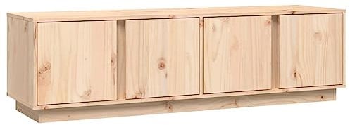 vidaXL TV Schrank Lowboard TV Möbel Tisch Board Sideboard Fernsehtisch Fernsehschrank HiFi-Schrank Wohnzimmer 140x40x40cm Massivholz Kiefer
