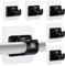 mostfun 6Pcs Curtain Rod Holder, Self Adhesive Bracket Nail Free Adjustable Holders, Pole Wall Brackets Fixing Holder for Home Bathroom kitchen and Hotel (Black), 56mm