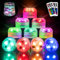 Mini Unterwasser Led Teelichter mit Fernbedienung, Farbwechsel Mini LED Licht Batteriebetrieben Wasserdichte Kerzen Lichter für Vase, Hochzeit, Party, Garten (Rgb(multi Farben)