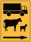 Warnschild Viehtransporter-Symbol (Pfeil Rechts) Retro Warnmarkierung Personalisierte Bade Wand Dekoration 20X30Cm, Infoschild