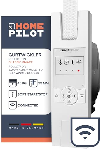 HOMEPILOT - Enrollador cinta RolloTron Classic Smart | Control cómodo persianas. Accesorio persianas Smart Home - ¡instalación posterior! Capacidad carga: 45 kg