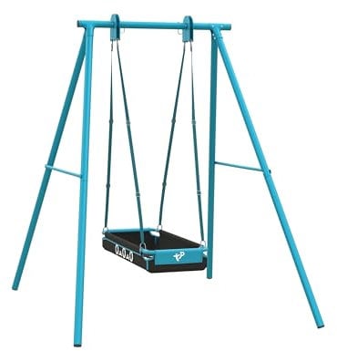TP Toys Single Metal Swing With Pirate Boat Seat. Adjustable Metal Swing Stand With Boat Swings, Flexible Swing With Sculpts, Heavy Duty Sturdy Metal Frame. Backyard Outdoor Playset - 6 Months+