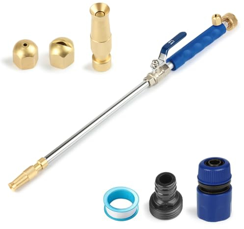 Remedare Hydro Jet Deep Hochdruck-Hochdruckreiniger mit Messing-Gartenschlauchende, 2 D¨¹sen f¨¹r die Fensterreinigung zu Hause, im Freien, Autowaschen (einstellbarer Typ + Ventilatortyp)