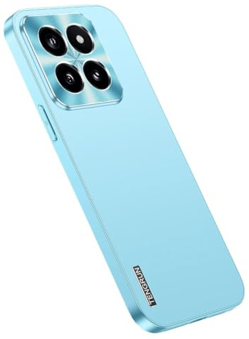 Wigento Für Xiaomi 14 Feinmattes Metall Design Handy Hülle Cover Case Zubehör Hellblau