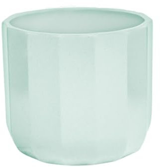 Ivyline Planter, Ceramic, Mint Geo, 10.5cm x 11cm