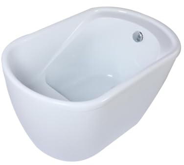 Vente-unique-Freistehende Badewanne - 240 L - 120 x 75 x 65 cm - Weiß - PICCOLA