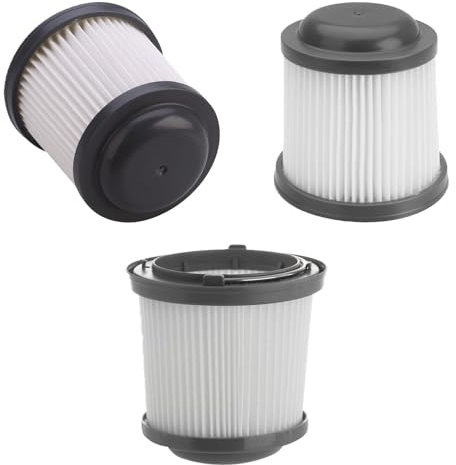 Masterpart 3 Pleated Filters Compatible With Black & Decker Dustbuster Pivot Cordless Handheld Vacuums
