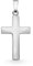 EDELIND Kreuz-Anhänger seidenmatt 585 Echtgold für Herren Damen, Goldanhänger 14 Karat Weißgold Höhe 21 mm, Kettenanhänger mit Schmuck Geschenk Box