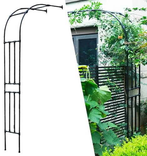 Rankgitter Rosenbogen aus Metall Gartenbogen Spalier Torbogen Rankhilfe für Kletterpflanzen und Rosen Rankbogen Pergola für Rasen Patio Hinterhof