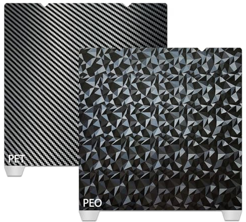 JUUPINE Doppelseitige strukturierte PEO+PET-Druckplatte 235 x 235 mm, Federstahl-Druckbett für Creality Ender 3/ Ender 3 Pro/Ender 3 V2/ Ender 3 S1/ K1/ Ender 3 V3 SE/KE Drucker-Heißbettplattform