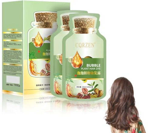 Hair Color For Women,Natural Plant Hair Dye Shampoo,Plant Bubble Hair Dye Can Be Their Own Happy Hair Cream For Men And Women Pure Plant Extract Bubble Dye 20Ml (Chestnut Brown, 1PCS 20ML)