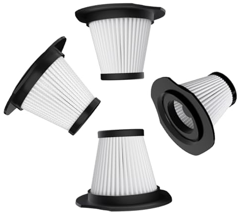 TEMOLA 4 Pack Filters Replacement Parts For TS10 Cordless Vacuum for TS10BS Handheld Vacuum Cleaner Accessories, Washable and Reusable HEPA Filter