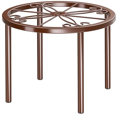 Josmimic 【Bronze Metall Pflanzenständer】17.0 cm Kleiner Blumentopfständer - Pflanzenhalter für Haus Hof und Gärten Indoor Outdoor