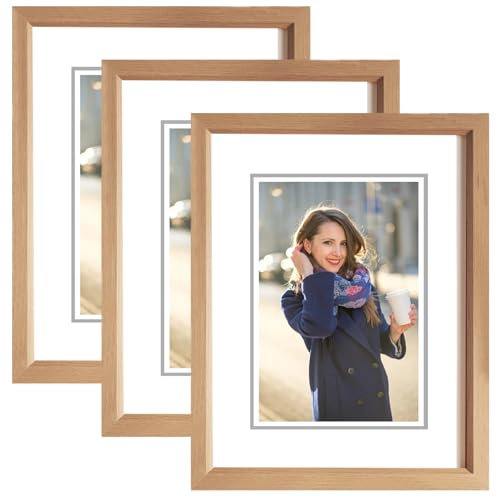 GBKDQQ Juego de 3 marcos de fotos de madera, 15 x 20 cm, marco de fotos simple, marco de fotos art deco, marco de fotos, marco de fotos, marco de retrato, adecuado para dormitorio, salón, pasillo