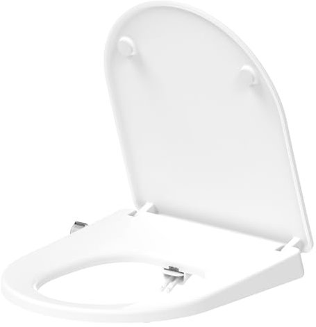 YEAUPE PRO Toilette Japonaise Abattant WC avec frein de Chute Forme D, Cuvette Toilette avec Frein de Chute, Lunette WC avec Fermeture en Douceur, Lunette de Toilette Universelle