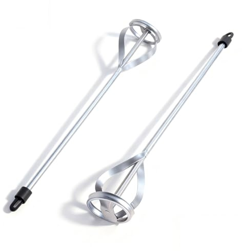 2pcs Paint and Mud Mixers, Paint Stirrer Paddle Mixer for Drill Bits in 1 to 5 Gallon Drums, Paint Mixing Paddle Stirer Agitator Tools,for Mixing of Paint, Woodstain, Plaster, Screed