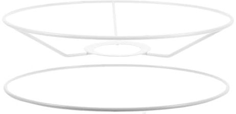 HEATSHAKING Round Metal Lampshade Frame Ring 40Cm Diameter E27 Base Wire Lampshade Frame DIY for Table Lamp Floor Lamp Pendant Light