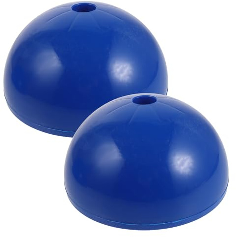 Mikinona 2 basi per Pali da Slalom zavorrati per Pali da agilità da Calcio - Base per Attrezzatura da Allenamento per Calcio, Accessorio per Lacrosse, Hockey su Prato, Pista da Campo Blu