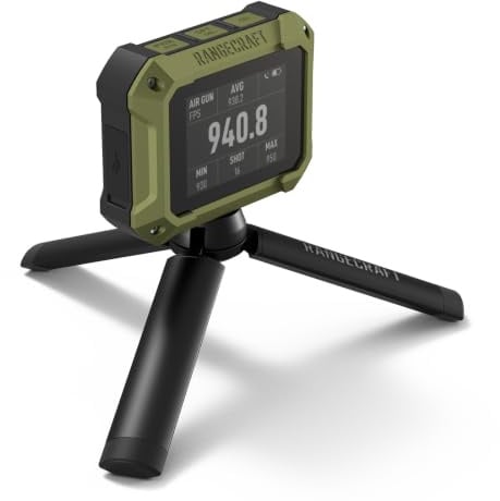 Athlon Rangecraft Velocity PRO Ballistischer Chronograph, Doppler-Radar Geschwindigkeitsmesser (±0,1%), 65-5000 FPS für Gewehr, Luftgewehr & Bogenschießen, Bluetooth App-Anbindung