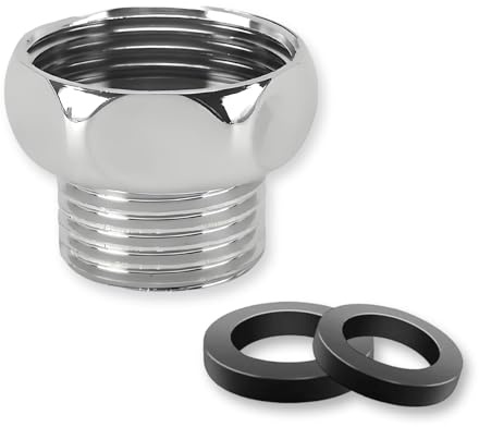 Labyrinxel Shower Hose Connector 1/2 Inch to 3/4 Inch Adapter with 2 Washers, Shower Hose Adapter for Tap Mixer Hose Extension Bathroom Fitting