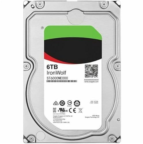 WBOBKO FOR 18TB 16TB 14TB 10TB 8TB 6TB 4TB IronWolf 3.5 SATA3 NAS Hard Drive 6GB/s 7200RPM(6TB ST6000NE000)