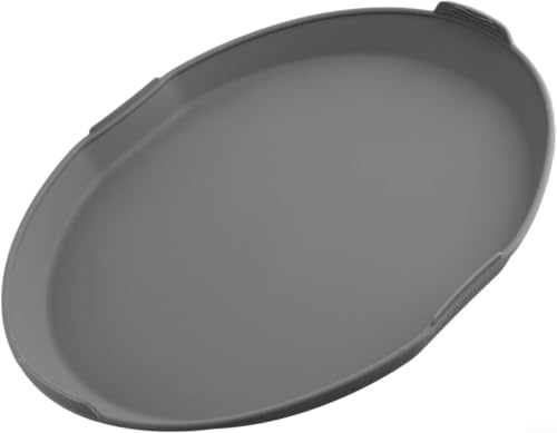 Bandeja de silicona para microondas, para verduras, albóndigas, bollos, cesta de cocina resistente al calor, color gris, 29 cm