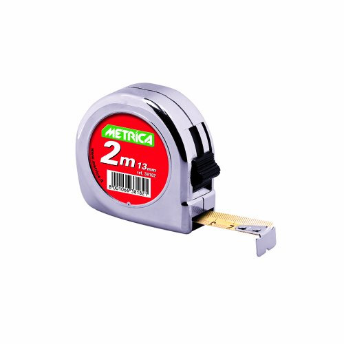 Metrica 38182 Mètre à ruban + stop chromé 2m