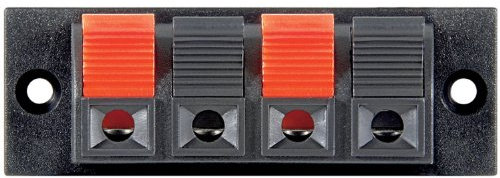 50 Stück Lautsprecher-Terminal, 4 pol.Klemmleiste, rot/schwarz