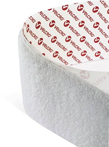 VELCRO® KLETTBAND SELBSTKLEBEND | Set Haken & Flausch Starke Kletthaftung & Klebehaftung | Hakenband & Flauschband im Set 50mm x 1m Weiß