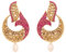Touchstone Orecchini gioielli firmati pesce fucsia bianco bollywood indiano per donna Rosa