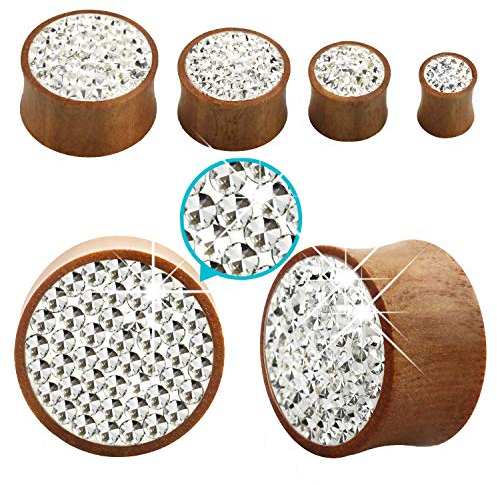 Plugs Holz 2er Set Piercing Ohrdehner Ohrplug 12mm