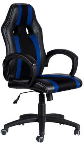 Regalos Miguel - Silla Gaming Race Azul y Negra - Máxima Ergonomía - Ideal para sesiones de Gaming