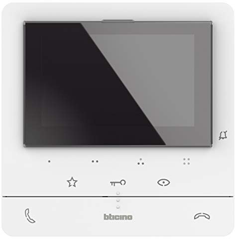 BTICINO, Video-Innenstelle Classe 100 V16E mit 5 (12.7cm) Farb-LCD-Monitor, 2 Gesprächstasten, Arztschaltung/Türomatfunktion, Induktionsschleife für Hörgeräte und 16 melodischen Ruftönen, 344922