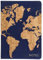 Eccolo World Traveler Style Tagebuch 15,2 x 20,3 cm Medium Weltkarte von Cork