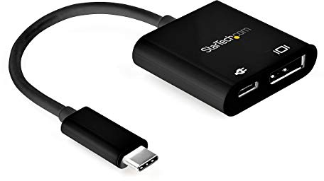 StarTech.com Cable de 1m USB-C a DisplayPort 1.4 HBR3 con Entrega de Alimentación PD de 60W - Convertidor Adaptador de Vídeo USB Tipo C 8K60Hz/4K120Hz - Compatible Thunderbolt 3 (CDP2DP14UCPB)