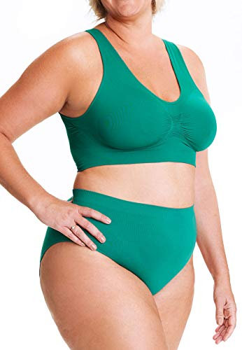 All Woman Large Pull-Over Seamless Bra Sizes Up to 56E (XL, Emerald)