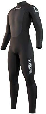 Mystic Watersports - Surf Kitesurf & Windsurfing Herren Brand 3/2mm Back Zip Nip Neoprenanzug - Schwarz - Easy Stretch