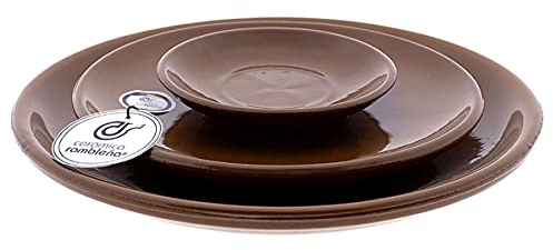 CERÁMICA RAMBLEÑA | Vajilla | Vajilla Amazon | Vajilla barata | Vajilla outlet | Platos | Juego de platos | Platos de barro rojo - Modelo M02