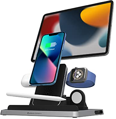 Adam Elements Omnia Q5 5-in-1 Wireless Charging Station, Black