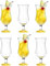 Glasmark Krosno Gläser Cocktailgläser Set Longdrink Cocktail Gin Bier Wasser Longdrinkgläser Cocktailgläser Trinkglas Wasserglas Glas Smoothie Dessert Spülmaschinenfest Gelb 6 x 420ml