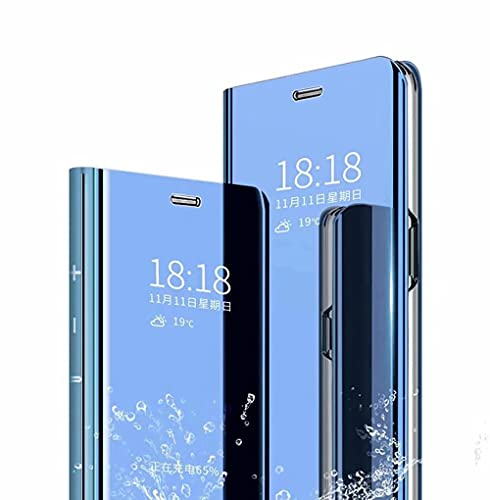 BaiBaiDY Handyhülle für Xiaomi Poco F4 GT Hülle, Spiegelseitige Smart Flip Schutzhülle, Voller Schutz, Hülle für Xiaomi Poco F4 GT Handy Schutzhülle.(Blau)