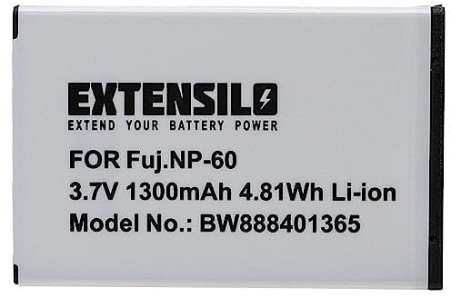 EXTENSILO Battery Compatible with Alba D31H Camera (1300 mAh, 3.7 V, Li-Ion)