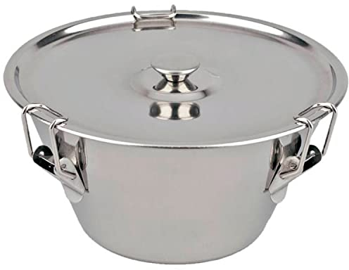 TIENDA EURASIA - Flaneras con Tapa, Flanera Inoxidable con Tapa, Molde con Cierre, Antiadherente Apta para Lavavajillas, Molde resistente al Horno, Flanero Acero Inoxidable(ø20 x ø8 x 20 cm, 1510ml)