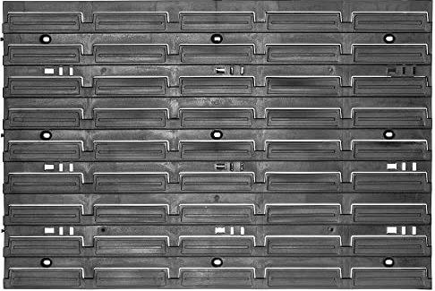 KADAX Werkzeugwand, Lagersystem aus PP Kunststoff, Wandregal in verschiedenen Größen, Werkstattwandregal mit Sichtlagerkästen und Werkzeughalterungen (58x39cm)