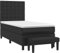vidaXL Boxspringbett mit Matratze Kunstlederbett Polsterbett Bettgestell Einzelbett Bett Hotelbett Schlafzimmerbett Bettrahmen Lattenrost Schwarz 80x200cm